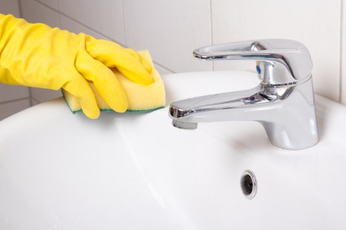 Local cleaning team preparing a Harrow property for new occupants