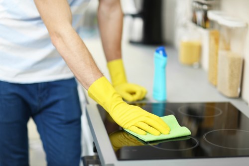 Spot cleaning upholstery stain in a local Harrow property
